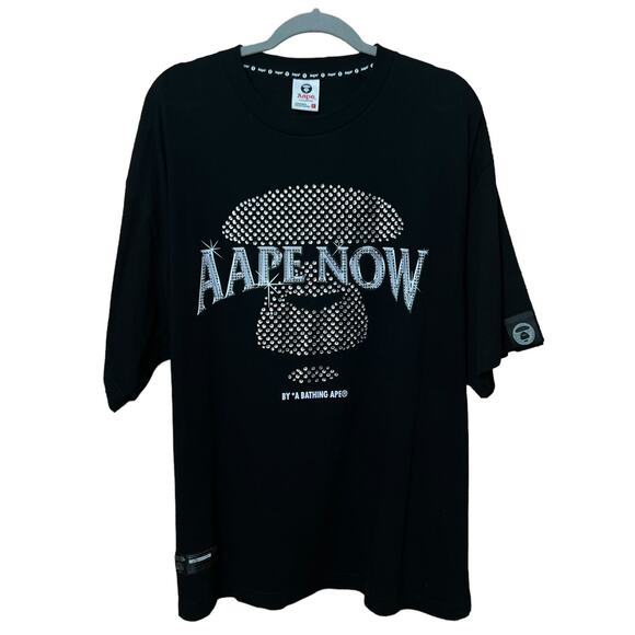 AAPE Crystal AAPE Head Tee Size 3X 100% Cotton Brand Patch - Picture 2 of 11